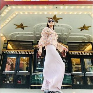 Forever 21 pink jersey maxi dress